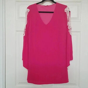 ADRIENNE | Pink peephole Dress